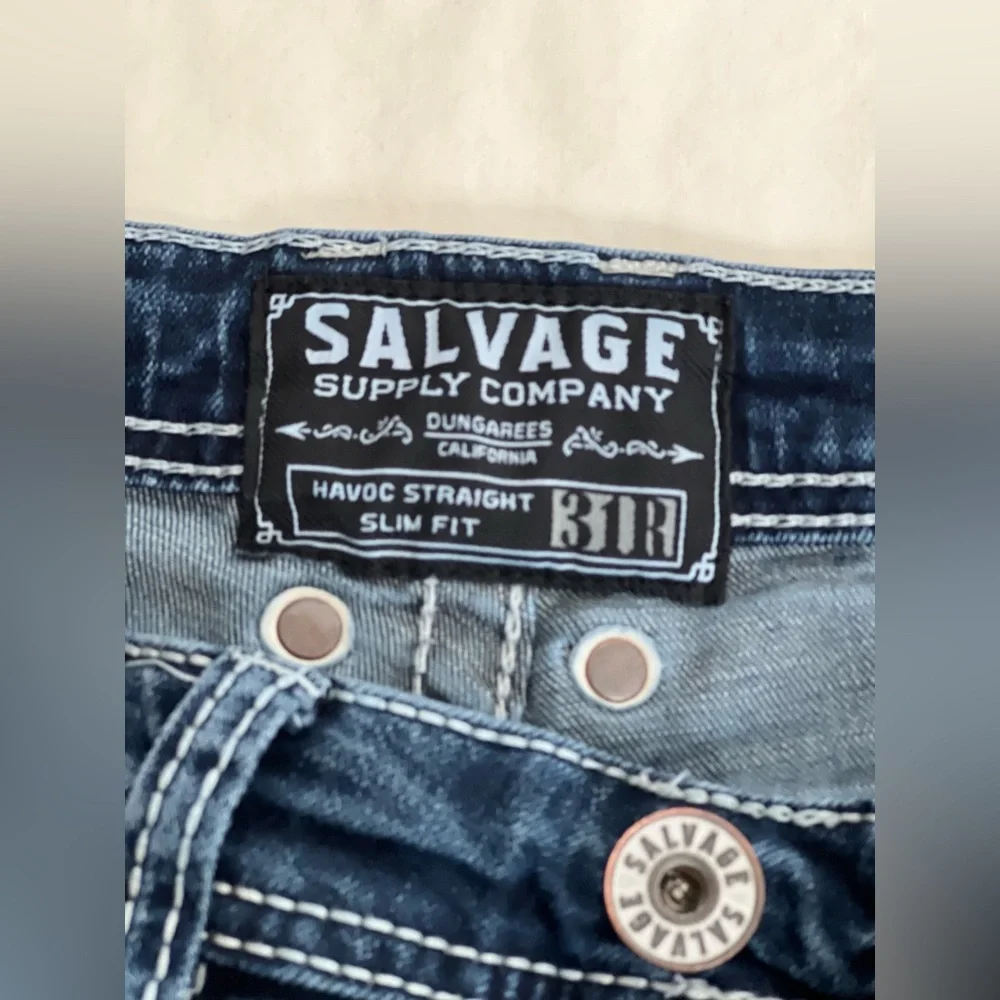 Buckle Salvage Supply Company Mens Havoc Straight Slim Fit Size 31R